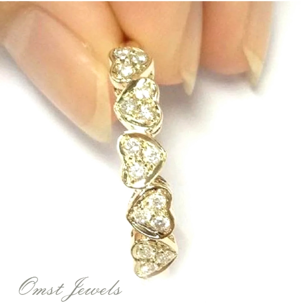 18k Gold plated CZ Heart Ring 6